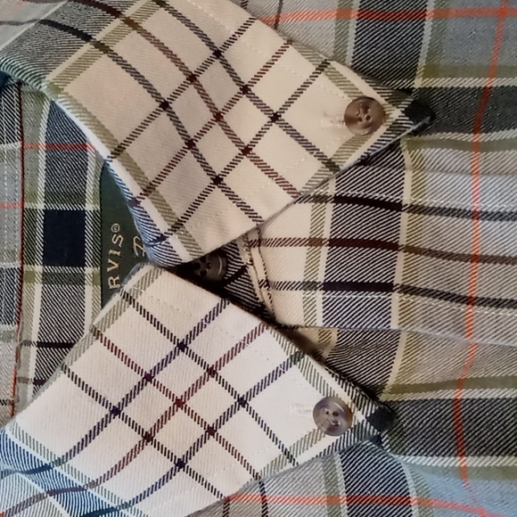 Orvis Signature Collection Size Large Cotton/Wool Blend Black/Tan Plaid - Picture 7 of 9